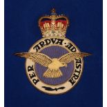 RAF Crest. An E.II.R. Embroidered crest
