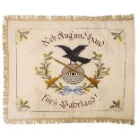 Marksmen's Club Banner. A fine WWII period German marksmen's club banner dated 1943