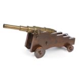 Cannon. A 19th century bronze signal cannon