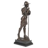 Scouting. A bronze figure of a Boy Scout circa 1929