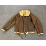 Flying Jacket. A WWII RAF Irvin brown leather flying jacket