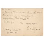 Strauss (Richard, 1864-1949). Autograph Postcard Signed, ‘Richard Strauss’