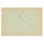 Peel (David, 1920-1981). Rare and undedicated signature, c. 1960