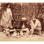 Dutch East Indies. Two Malay Women Cooking, c. 1880
