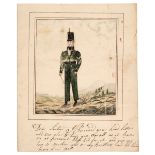 Peninsular War. A rare illustrated Autograph Letter Signed from Corporal Daniel Sanders