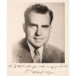 Nixon (Richard Milhous, 1913-1994). Photograph Signed, 'Richard Nixon', c. 1950