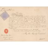 Victoria (1819-1901). Document signed, 1899
