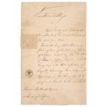 Victoria (1819-1901). Document Signed, 'Victoria RI', St James's, 5 February 1850