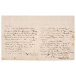 Waterloo. Autograph Letter Signed, 'Henry Murray', near Waterloo, Monday morning, 19 June [1815]