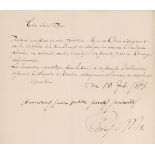 Pius IX (1792-1878. Document Signed, 'Pius P.P. IX', 18 February 1869