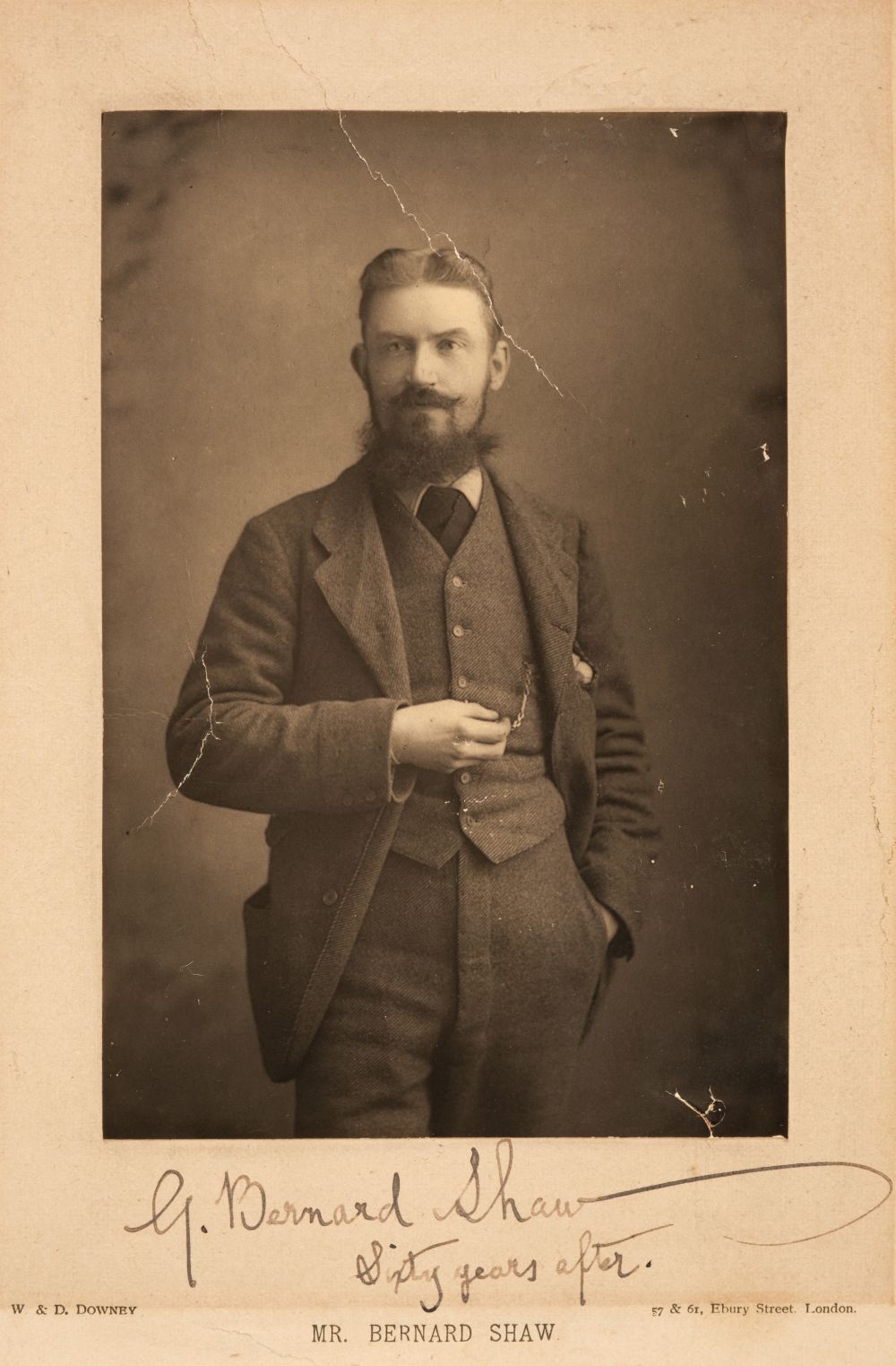 Shaw (George Bernard, 1856-1950). Photograph Signed, [1893]