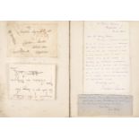 Maine (Henry James Sumner, 1822-1888). A pair of autograph albums with approx. 80 ALS