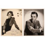 Hollywood Actors & Film Directors. A good collection of 9 Photographs Signed and 12 Signatures