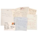 Literary Autographs. A group of 18 Autograph Letters Signed, mostly 20th century