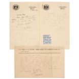 Attlee (Clement Richard, 1883-1967). A group of 5 Autograph Letters Signed, 1919-1944