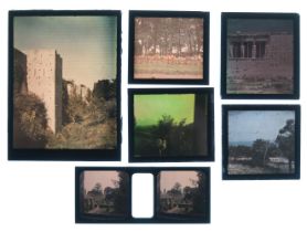 Autochromes. A collection of 13 stereo autochromes & 1 quarter-plate autochrome, early 20th century