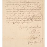 George II (1683-1760). Document Signed, ‘George R’, St James’s, 12 March 1750
