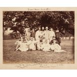 Cricket Match 1866. Two original team photographs, 17 & 18 July 1866