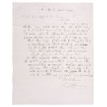 Barnum (Phineas Taylor, 1810-1891). Autograph Letter Signed, 'P.T. Barnum', New York, 24 February