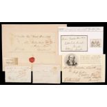 British Prime Ministers. A group of 6 autographs of British prime ministers, 1820s/1830s