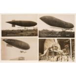 Postcards. A group of 80 mostly real photo postcards of airships, early 20th century