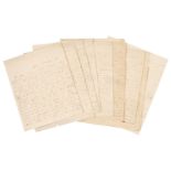 Peninsular War. A Series of 10 Autograph Letters Signed by Capt. John Massey, 1811-1812