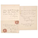 Wagner (Cosima, 1837-1930). Letter Signed, 1898 ..., and others