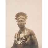 Belgian Congo. Portrait of Ngala Chief with Panther Tooth Necklace, c. 1910
