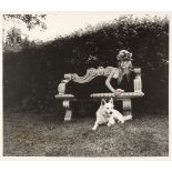 Székessy (Karin, 1939-2010). Dagmar with Pomeranian, 1976, vintage gelatin silver print