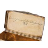 Jenner (Edward, 1749-1823). A George III silver snuff box by IB, Birmingham 1795