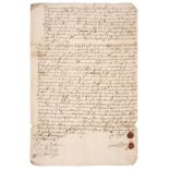 Yorkshire. A group of mostly legal deeds, many relating to Bramham in Yorkshire, 17th/19th century