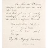 Churchill (Winston Spencer, 1874-1965). Document Signed... , 11 March 1911