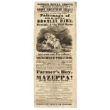 Circus Broadside. Cooke's Royal Circus. The Last Week but Two. Grand Equestrian Gala!!!, c. 1840