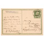 Berg (Alban, 1885-1935). Autograph Letter, 1912