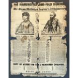 Murder Broadside. The Manchester Four-Fold Murder... , Bideford, [Devon, 1862], printed broadside