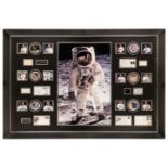 Moonwalkers. A NASA Apollo Missions Moonwalkers' autographs boardroom display piece