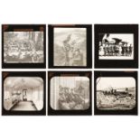 Magic Lantern Slides. A group of 65 mostly photographic magic lantern slides of WWI, c. 1914-20