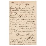 Hugo (Victor-Marie, 1802-1885). Autograph Letter Signed, 1874