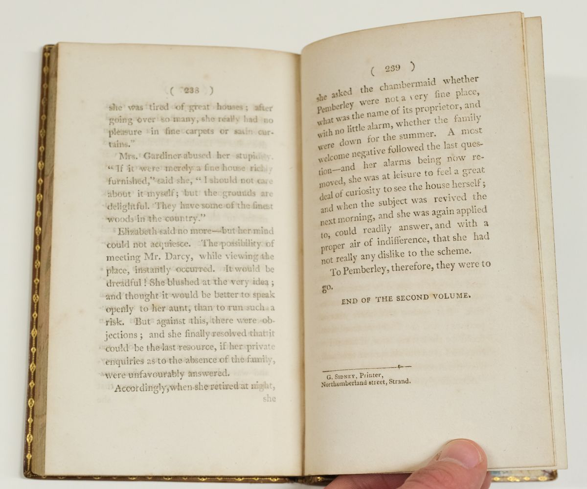 Austen, Jane. Pride and Prejudice: A Novel... 3 volumes, 1st edition, 1813 - Image 27 of 41