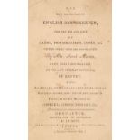 Martin (Sarah). The New Experienced English-Housekeeper, 1st edition, 1795