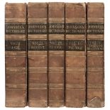 Johnson (Samuel). A Dictionary of the English Language, 5 volumes, 1818