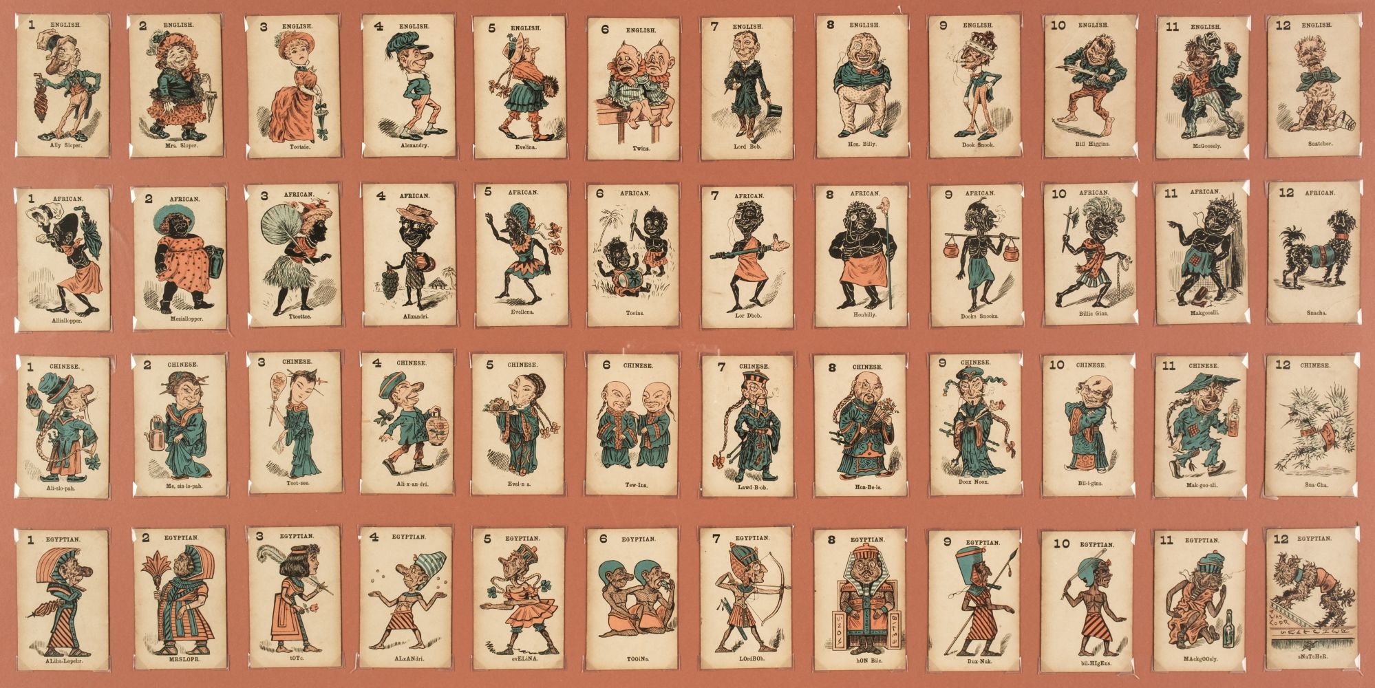 Ally Sloper. A deck of playing cards, [Mullord Bros?], 1890