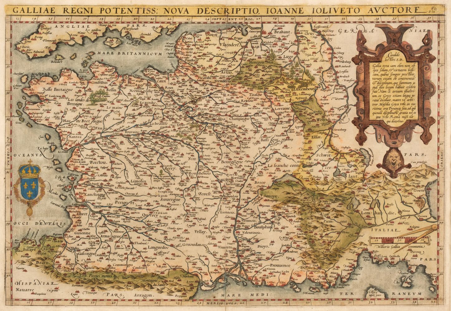 France. Ortelius (Abraham), Galliae Regni Potentiss. Nova Descriptio..., 1570 or later