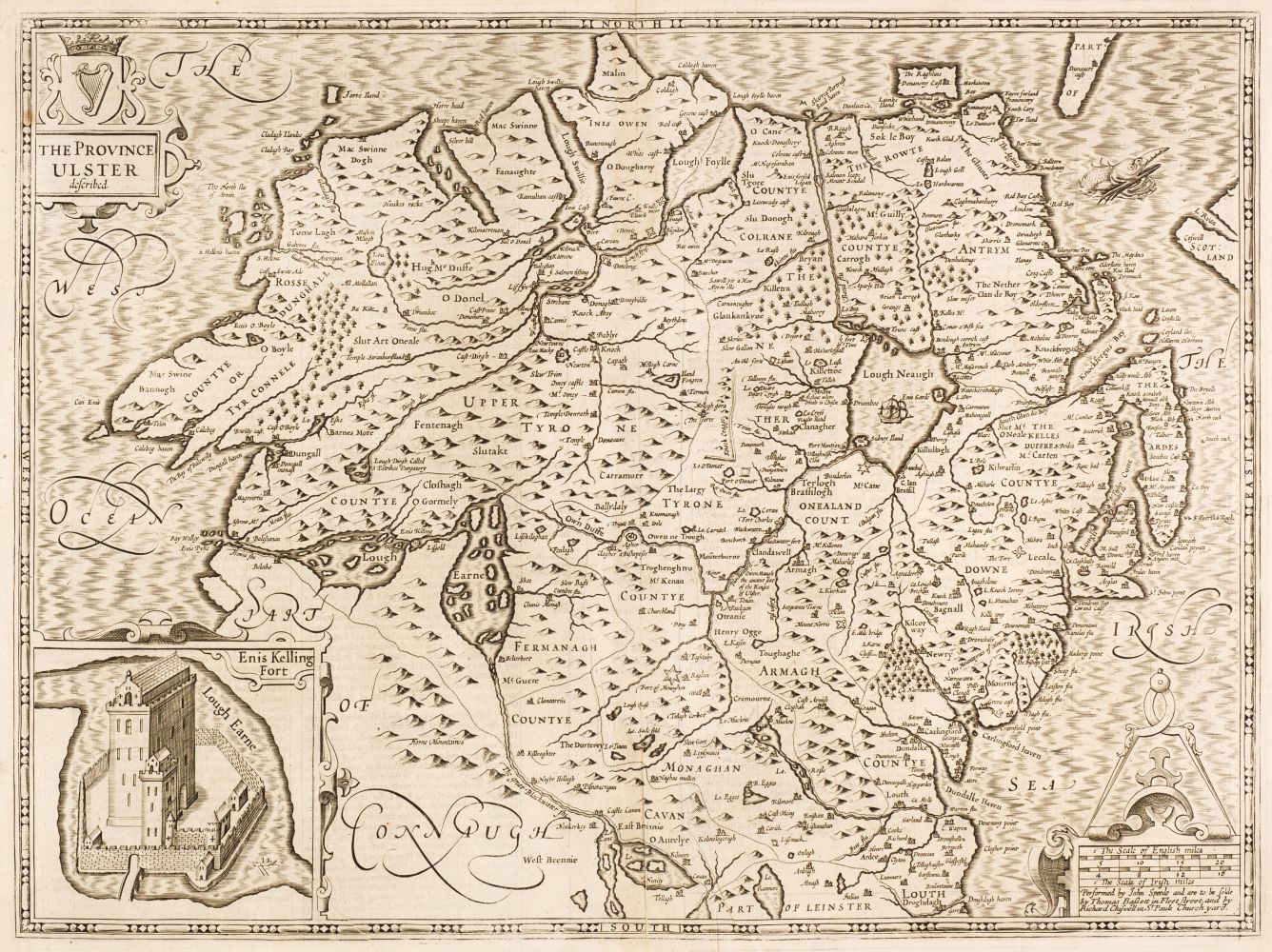 Ireland. Speed (John), The Province of Ulster, Thomas Bassett & Richard Chiswell [1676]