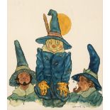 Hague (Michael, 1948). The Scarecrow and Two Munchkins