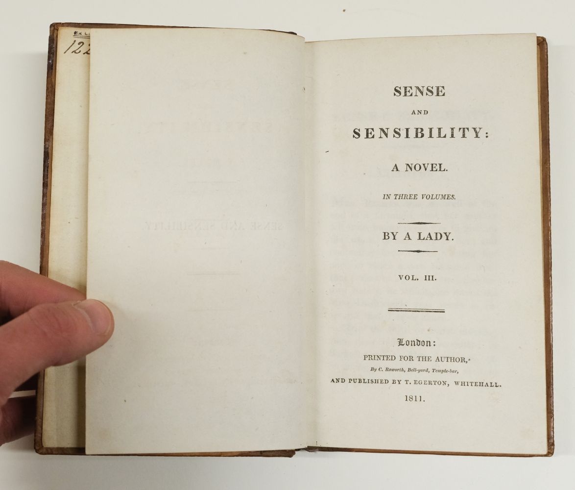 Austen, Jane. Sense and Sensibility: A Novel, 3 volumes, 1st edition, 1811 - Image 24 of 30