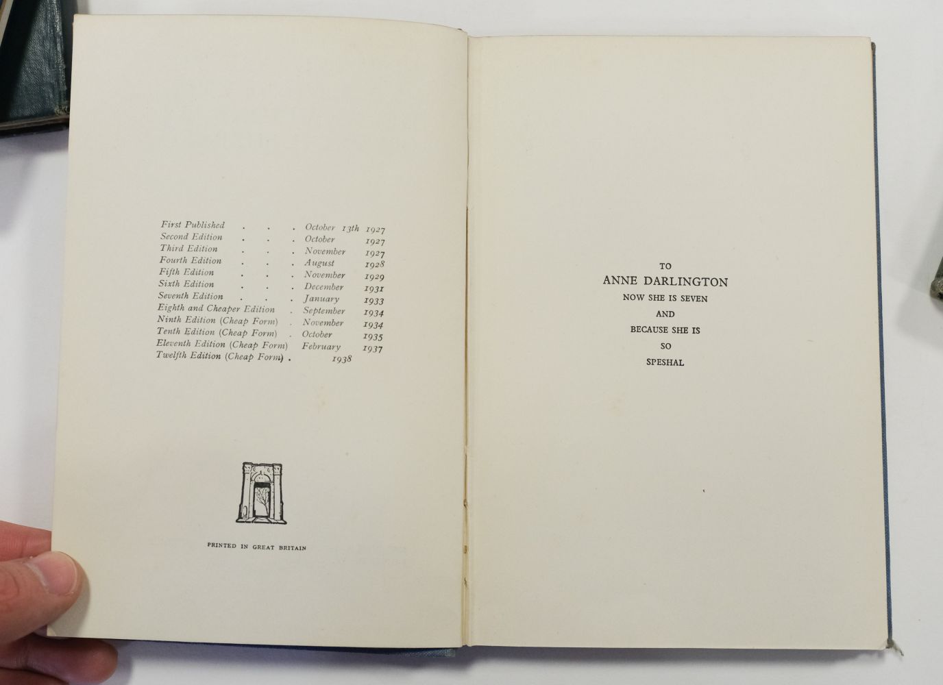 Milne (A.A). Winnie-The-Pooh, 1st edition, London: Methuen & Co, 1926 - Image 8 of 12