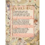 Rice Oxley (Margaret, 1888-1968). Original illumination titled Blow Bugle Blow