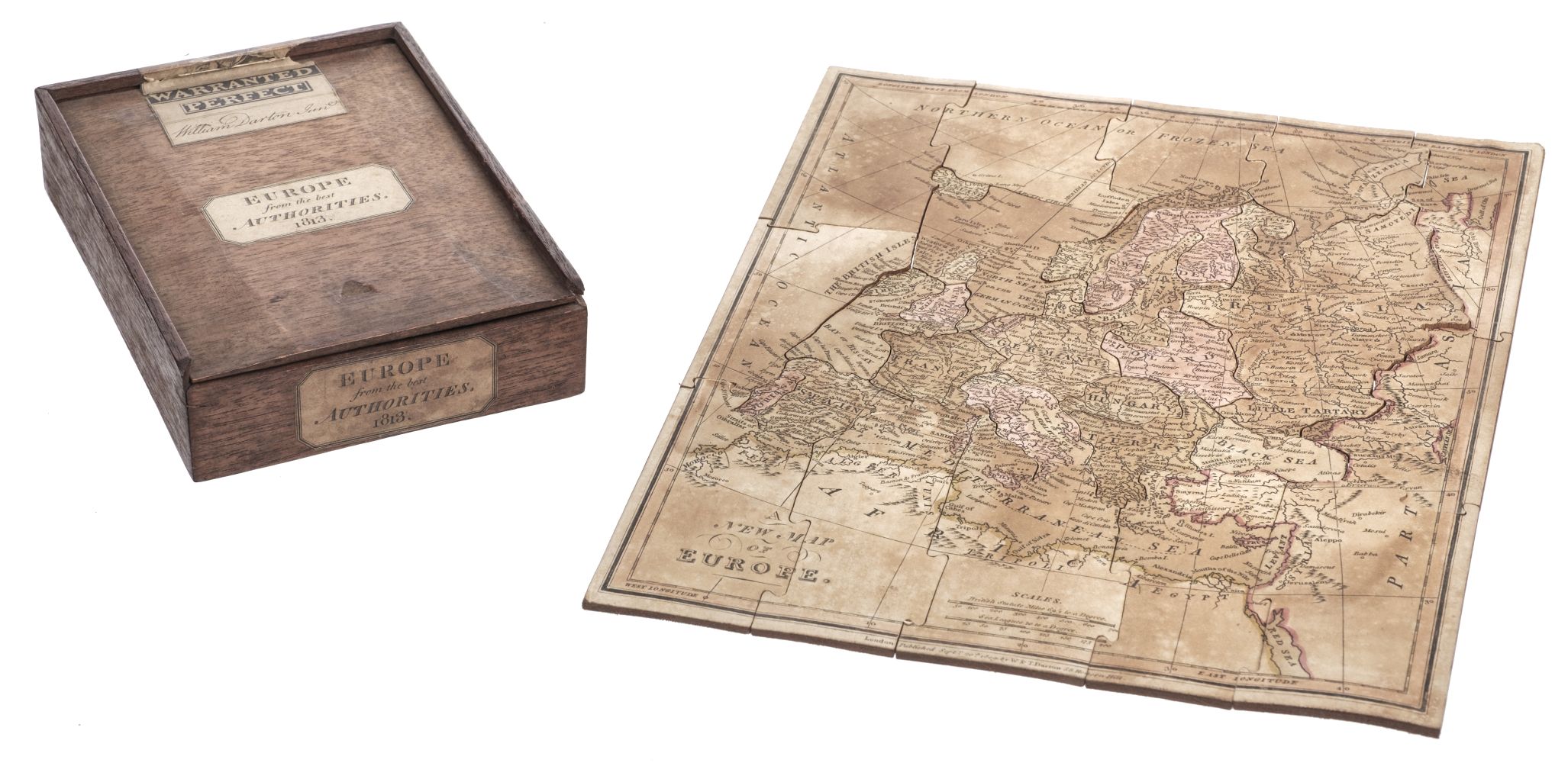 Jigsaw puzzle. A New Map of Europe, London: Darton, Septr. 20th 1809