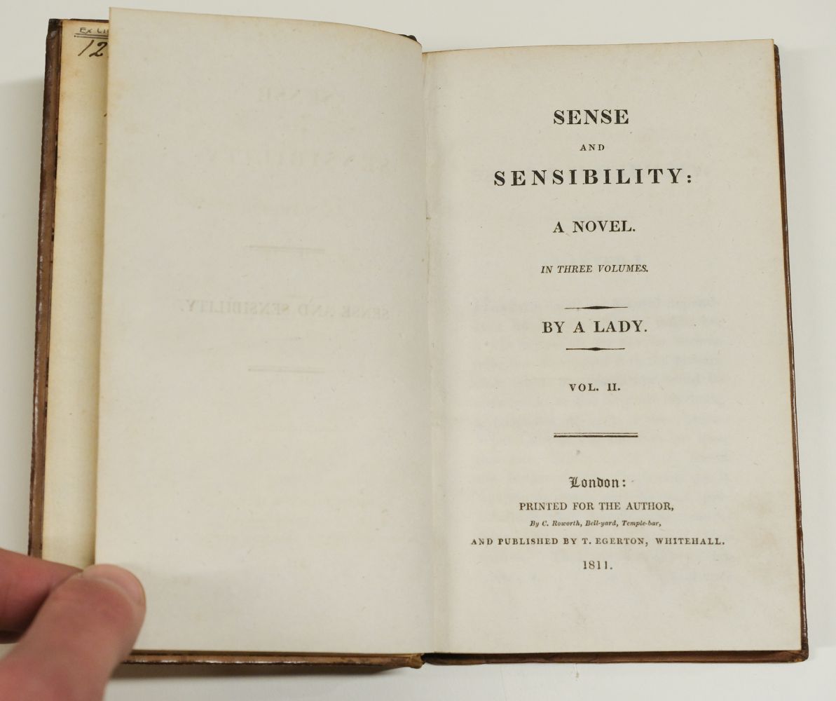 Austen, Jane. Sense and Sensibility: A Novel, 3 volumes, 1st edition, 1811 - Image 15 of 30